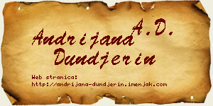 Andrijana Dunđerin vizit kartica